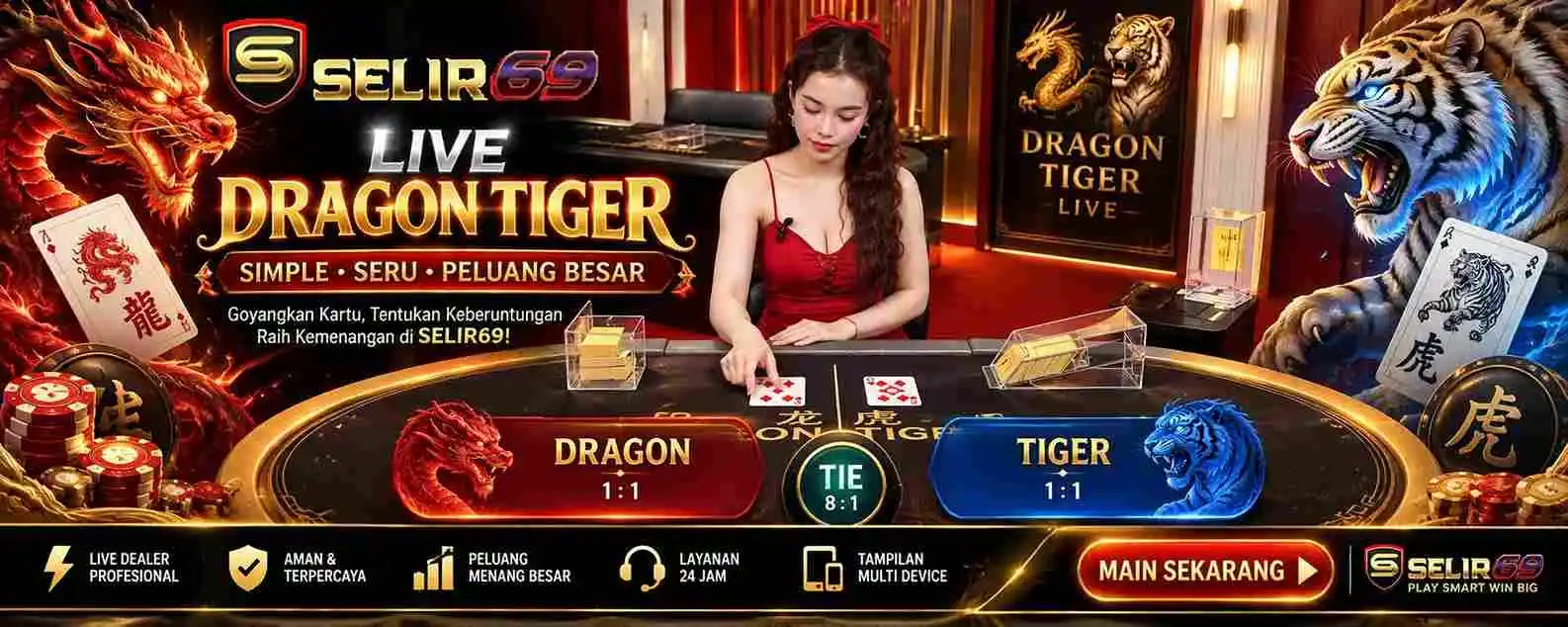 Ilustrasi nilai kartu Dragon Tiger dari Ace sampai King